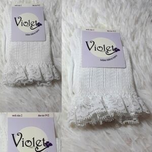 🛍Vintage Violet Girl's Lace Trim Bobby Socks